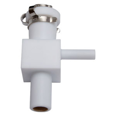 HF Drain Adaptor (straight) with Auxiliary Gas Port